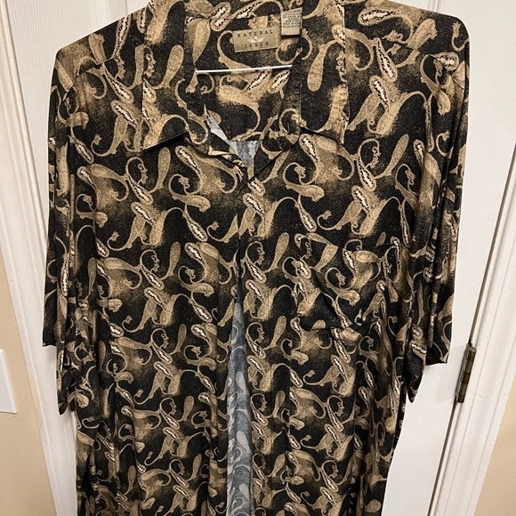 Mens Natural Issue Size 3XL Buttoned Down Front Hawaiian type Shirt. - Picture 1 of 4